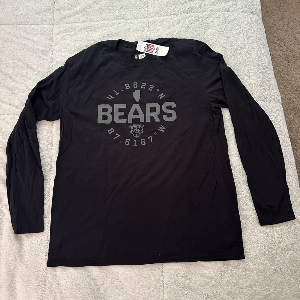 Black XL Chicago Bears NFL Long‎ sleeve Tshirt